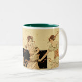 ヴィンテージの旧式なバッカスのDionysusのパーティー ツートーンマグカップ (正面右)