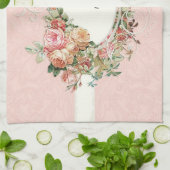 ヴィンテージの旧式なバラの花花束のモダンの渦巻 キッチンタオル (折り畳み)