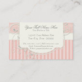 ヴィンテージの旧式なバラの花花束のモダンの渦巻 名刺 (裏面)