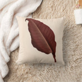 ヴィンテージの旧式なバーガンディの赤い熱帯葉 クッション (ブランケット)