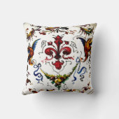 ヴィンテージの旧式なマジョリカ陶器の芸術 クッション (裏面)