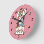 ヴィンテージの旧式なレトロの台所用レンジのコーヒーポット ラウンド壁時計 (傾斜)