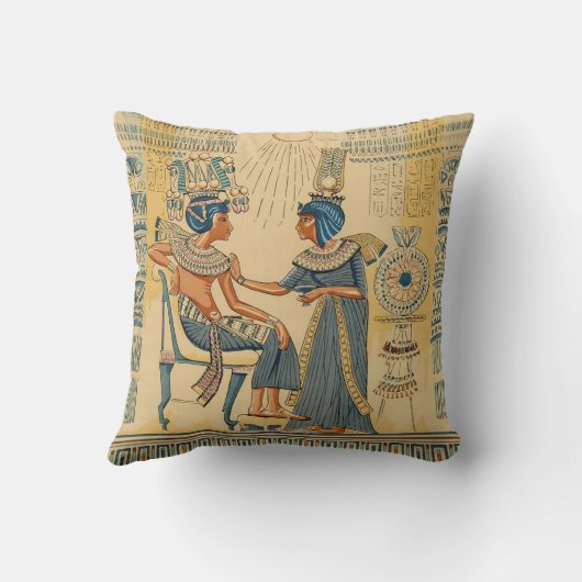 ヴィンテージの旧式な古代エジプトの皇族 クッション (裏面)