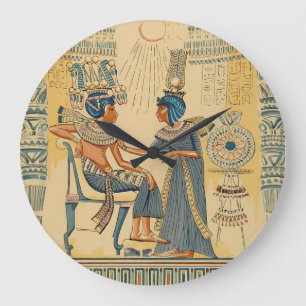 ヴィンテージの旧式な古代エジプトの皇族 ラージ壁時計