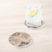 ヴィンテージの旧式な旧世界の地図のデザインはプリント衰退しました コースター (側面)