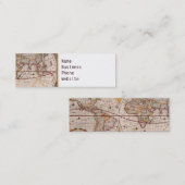 ヴィンテージの旧式な旧世界の地図のデザインはプリント衰退しました スキニー名刺 (正面/裏面)