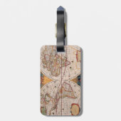 ヴィンテージの旧式な旧世界の地図のデザインはプリント衰退しました ラゲッジタグ (裏面縦)