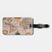 ヴィンテージの旧式な旧世界の地図のデザインはプリント衰退しました ラゲッジタグ (裏面横)