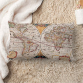 ヴィンテージの旧式な旧世界の地図のデザインはプリント衰退しました ランバークッション (ブランケット)