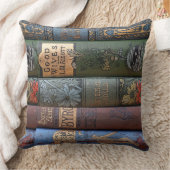ヴィンテージの旧式な本の図書館のコレクション クッション (ブランケット)
