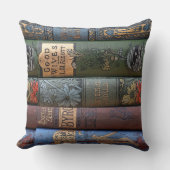 ヴィンテージの旧式な本の図書館のコレクション クッション (正面)