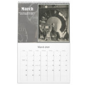 ヴィンテージの旧式な科学者のアメリカ人の発明 カレンダー (3月 2026)