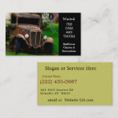 ヴィンテージの旧式な自動車復帰 名刺 (正面/裏面)