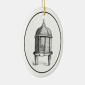 ヴィンテージの旧式な蜂のSkepによって編まれるミツバチの巣のバスケット セラミックオーナメント (右)