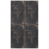 ヴィンテージの旧式な金ぱくの革 テーブルクロス (正面)