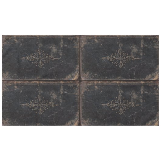 ヴィンテージの旧式な金ぱくの革 テーブルクロス (正面(横))