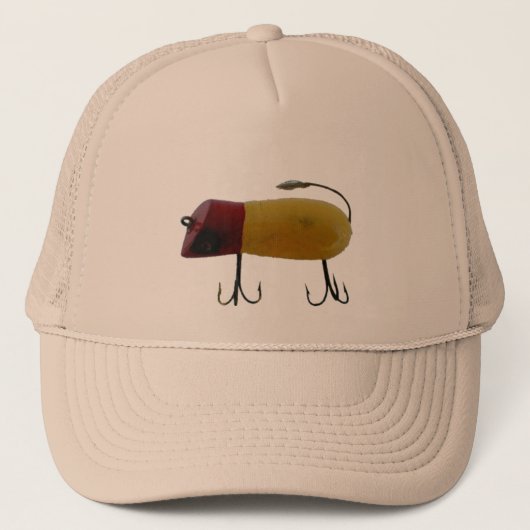 ヴィンテージの旧式な餌の魅惑の魚釣りの帽子 キャップ (正面)