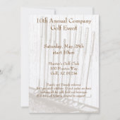 ヴィンテージの旧式な黄色及びブラウンのゴルフクラブ 招待状 (正面)