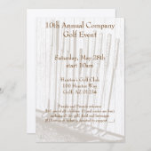 ヴィンテージの旧式な黄色及びブラウンのゴルフクラブ 招待状