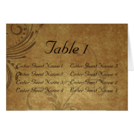 ヴィンテージの旧式なTeastainの渦巻のテーブル上層カード