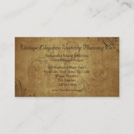 ヴィンテージの旧式なTeastainの渦巻の名刺 名刺