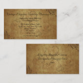 ヴィンテージの旧式なTeastainの渦巻の名刺 名刺 (正面/裏面)