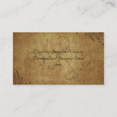 ヴィンテージの旧式なTeastainの渦巻の名刺 名刺 (裏面)