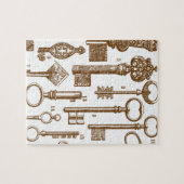 ヴィンテージの旧式のアンティークの鍵セット ジグソーパズル (横)