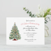 ヴィンテージの旧式のクリスマス・パーティ 招待状 (スタンド正面)