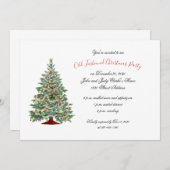 ヴィンテージの旧式のクリスマス・パーティ 招待状 (正面/裏面)