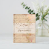 ヴィンテージの旧式の結婚式のrsvp 出欠カード (スタンド正面)