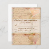 ヴィンテージの旧式の結婚式のrsvp 出欠カード (正面/裏面)