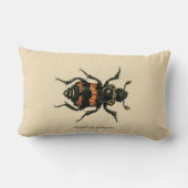 ヴィンテージの昆虫の寺男のカブトムシの昆虫学Revers. ランバークッション (裏面)