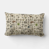 ヴィンテージの昆虫学 ランバークッション (裏面)