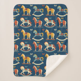 ヴィンテージの明るいベクトルの揺れイラストレーション シェルパブランケット