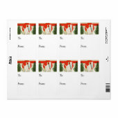 ヴィンテージの明るい及び楽しいクリスマスの天使のギフトのラベル ラベル (フルシート)