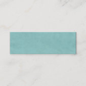 ヴィンテージの明るい水の青緑の紙の羊皮紙 スキニー名刺 (正面)