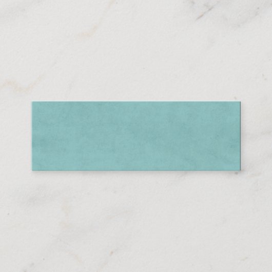 ヴィンテージの明るい水の青緑の紙の羊皮紙 スキニー名刺 (正面)