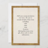 ヴィンテージの明るい赤紫色は上がりました 招待状 (裏面)