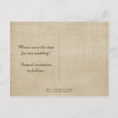 ヴィンテージの昔の帯出券の保存日付 案内ポストカード (裏面)