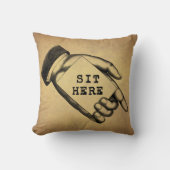 ヴィンテージの昔の指す手はとの印をここに坐らせます クッション (正面)