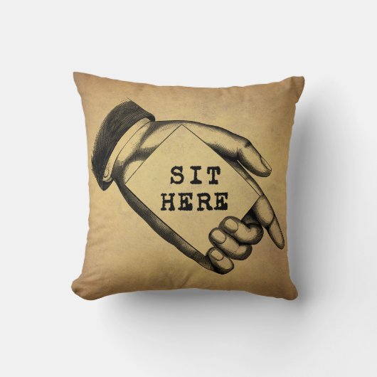 ヴィンテージの昔の指す手はとの印をここに坐らせます クッション (正面)