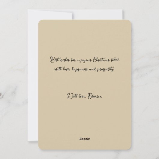 ヴィンテージの昔をテーマにしたクリスマスの冬の子供 シーズンカード (裏面)