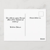 ヴィンテージの昔をテーマにしたクリスマスの冬の子供 ポストカード (裏面)