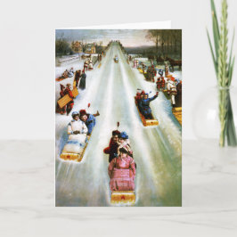 ヴィンテージの星のTobogganing日カード シーズンカード