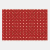 ヴィンテージの星型と色の一致 ラッピングペーパーシート (正面)