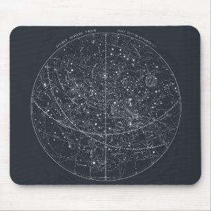 ヴィンテージの星座の地図 マウスパッド