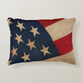 ヴィンテージの星条旗の枕 アクセントクッション (正面)