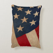 ヴィンテージの星条旗の枕 アクセントクッション (裏面(縦))