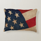 ヴィンテージの星条旗の枕 アクセントクッション (裏面)